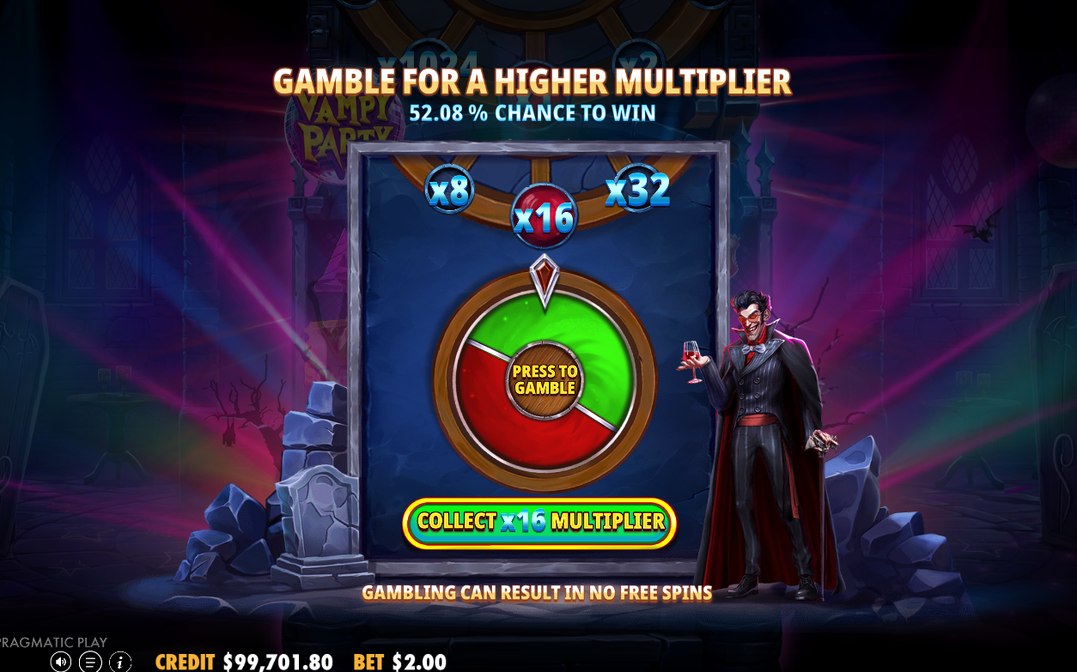 Twelve spins with the Dracula multiplier already running