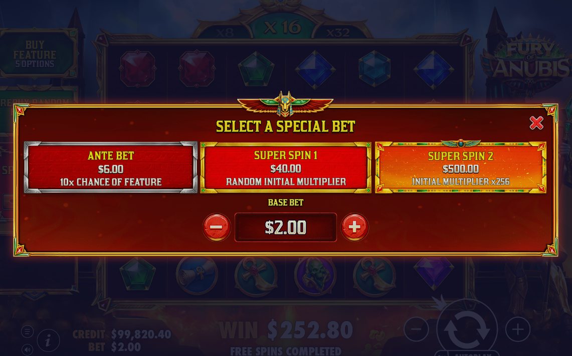 Scatter symbols landing on the reels for the bonus